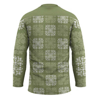 Vesuvian Green Palaka Quilt Hawaii Hockey Jersey Traditional Hawaii-plaid Pattern - Polynesian Pride