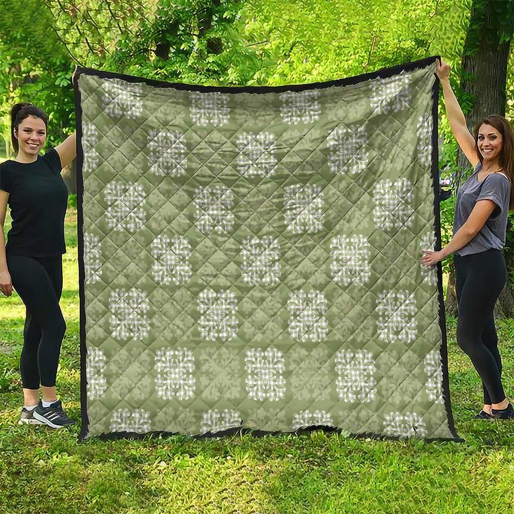 Vesuvian Green Palaka Quilt Hawaii Quilt Traditional Hawaii-plaid Pattern LT14 - Polynesian Pride