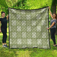 Vesuvian Green Palaka Quilt Hawaii Quilt Traditional Hawaii-plaid Pattern LT14 - Polynesian Pride