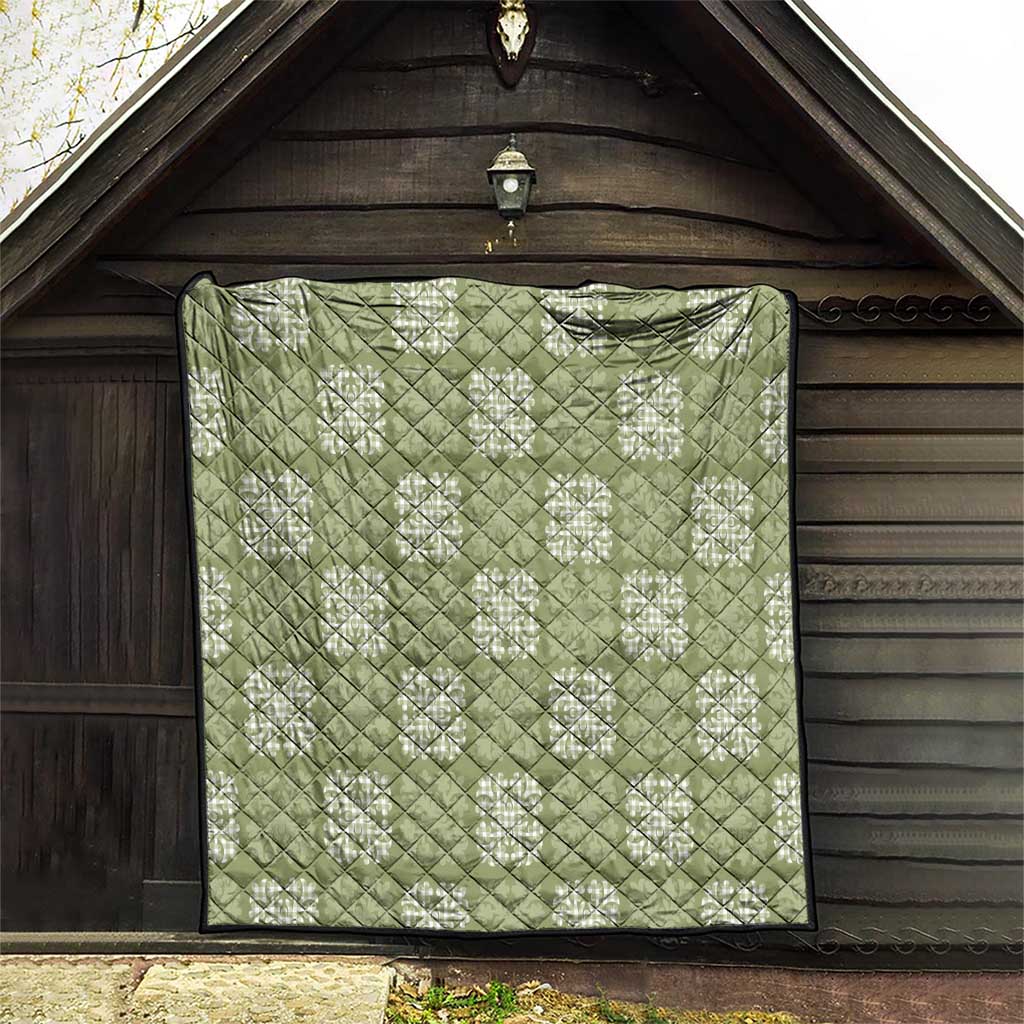 Vesuvian Green Palaka Quilt Hawaii Quilt Traditional Hawaii-plaid Pattern LT14 - Polynesian Pride
