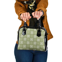 Vesuvian Green Palaka Quilt Hawaii Shoulder Handbag Traditional Hawaii-plaid Pattern - Polynesian Pride