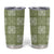 Vesuvian Green Palaka Quilt Hawaii Tumbler Cup Traditional Hawaii-plaid Pattern - Polynesian Pride