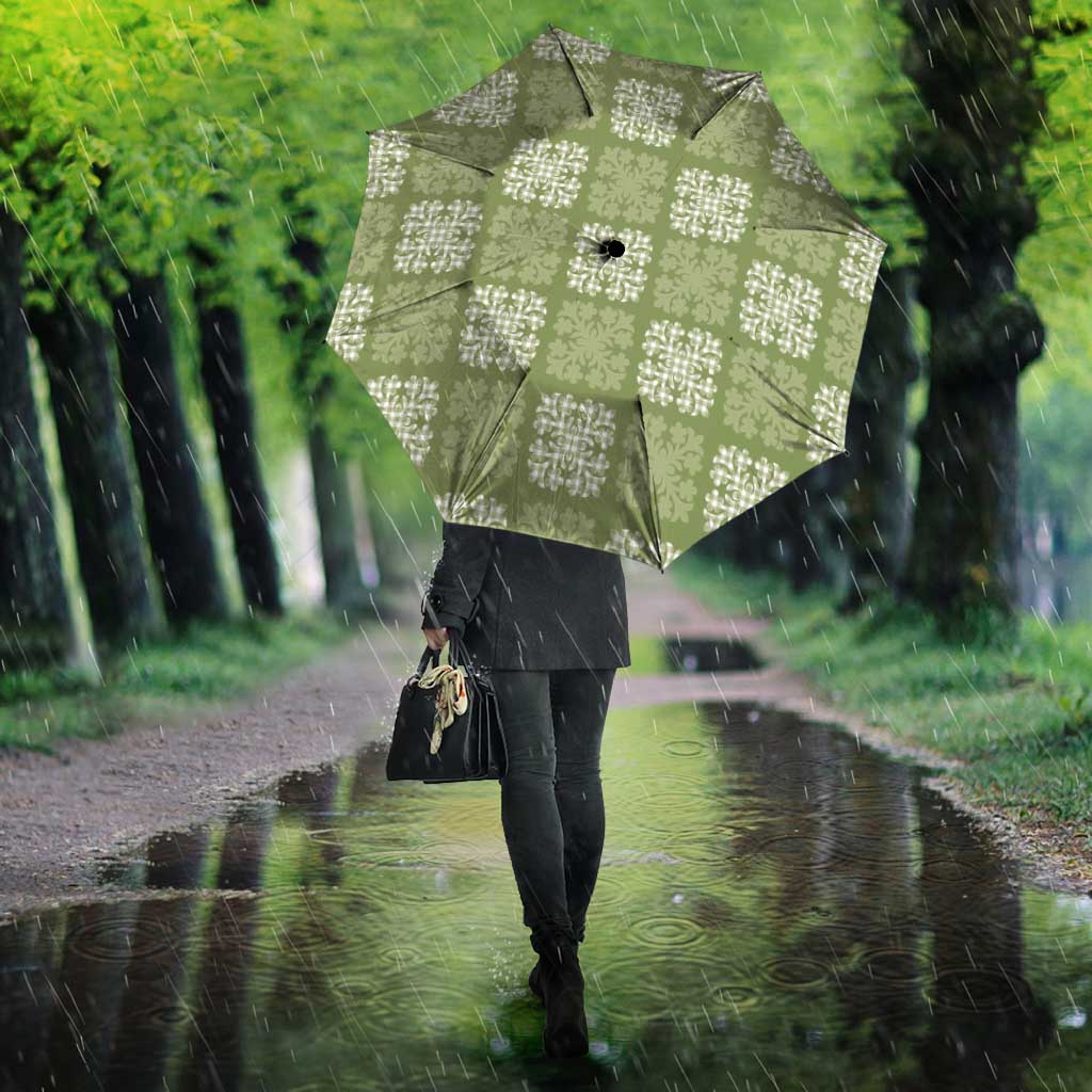 Vesuvian Green Palaka Quilt Hawaii Umbrella Traditional Hawaii-plaid Pattern - Polynesian Pride