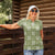 Vesuvian Green Palaka Quilt Hawaii Women Polo Shirt Traditional Hawaii-plaid Pattern - Polynesian Pride