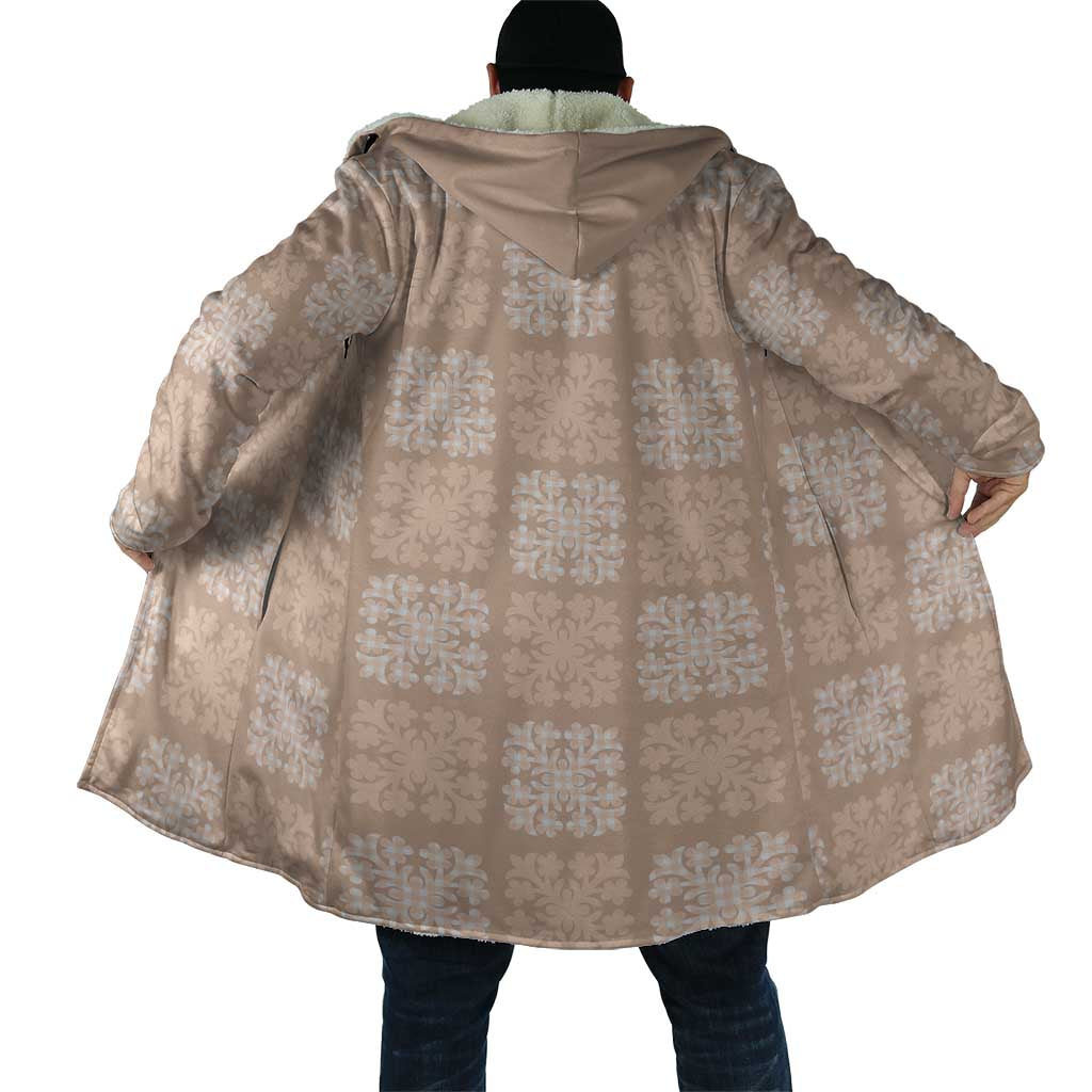 Beige Palaka Quilt Hawaii Cloak Traditional Hawaii-plaid Pattern - Polynesian Pride