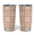 Beige Palaka Quilt Hawaii Tumbler Cup Traditional Hawaii-plaid Pattern - Polynesian Pride