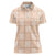 Beige Palaka Quilt Hawaii Women Polo Shirt Traditional Hawaii-plaid Pattern - Polynesian Pride
