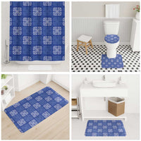 Royal Blue Palaka Quilt Hawaii Bathroom Set Traditional Hawaii-plaid Pattern - Polynesian Pride