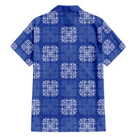 Royal Blue Palaka Quilt Hawaii Family Matching Long Sleeve Bodycon Dress and Hawaiian Shirt Traditional Hawaii-plaid Pattern LT14 - Polynesian Pride