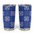 Royal Blue Palaka Quilt Hawaii Tumbler Cup Traditional Hawaii-plaid Pattern - Polynesian Pride
