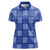 Royal Blue Palaka Quilt Hawaii Women Polo Shirt Traditional Hawaii-plaid Pattern - Polynesian Pride