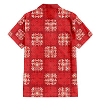 Red Palaka Quilt Hawaii Family Matching Puletasi and Hawaiian Shirt Traditional Hawaii-plaid Pattern LT14 - Polynesian Pride