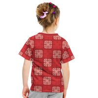 Red Palaka Quilt Hawaii Kid T Shirt Traditional Hawaii-plaid Pattern LT14 - Polynesian Pride