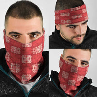 Red Palaka Quilt Hawaii Neck Gaiter Traditional Hawaii-plaid Pattern LT14