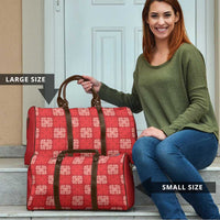 Red Palaka Quilt Hawaii Travel Bag Traditional Hawaii-plaid Pattern - Polynesian Pride