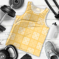 Yellow Palaka Quilt Hawaii Men Tank Top Traditional Hawaii-plaid Pattern LT14 - Polynesian Pride