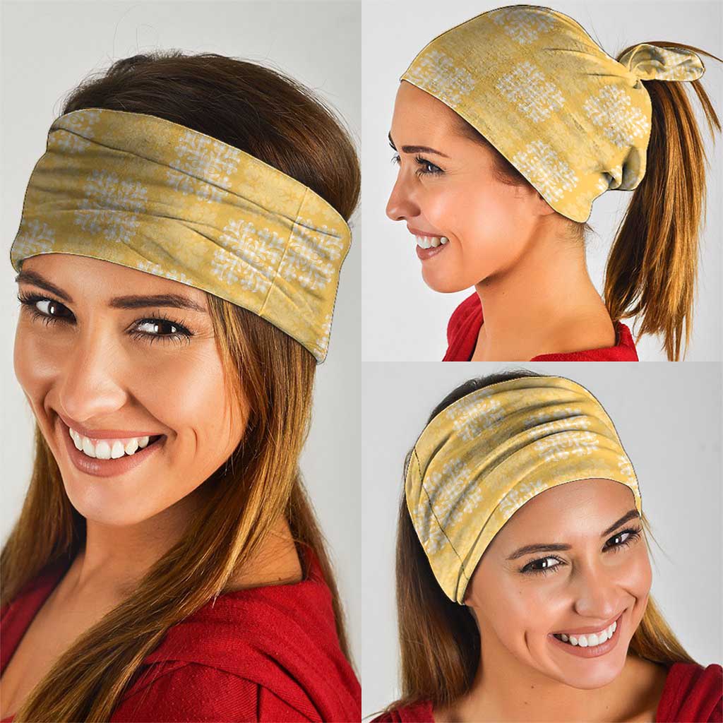 Yellow Palaka Quilt Hawaii Neck Gaiter Traditional Hawaii-plaid Pattern LT14