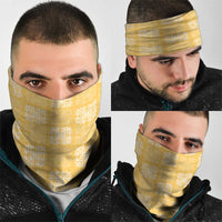 Yellow Palaka Quilt Hawaii Neck Gaiter Traditional Hawaii-plaid Pattern LT14