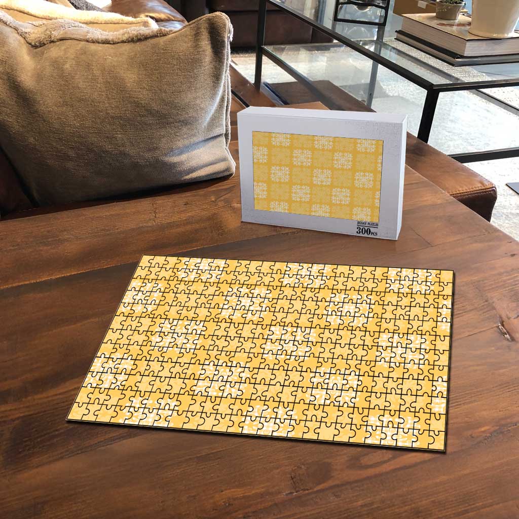 Yellow Palaka Quilt Hawaii Puzzle Traditional Hawaii-plaid Pattern - Polynesian Pride