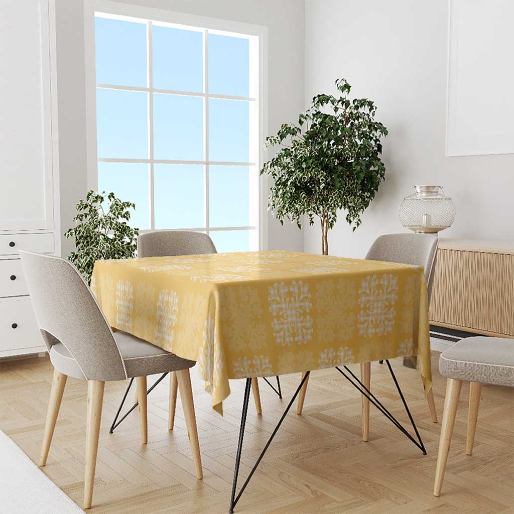 Yellow Palaka Quilt Hawaii Tablecloth Traditional Hawaii-plaid Pattern - Polynesian Pride