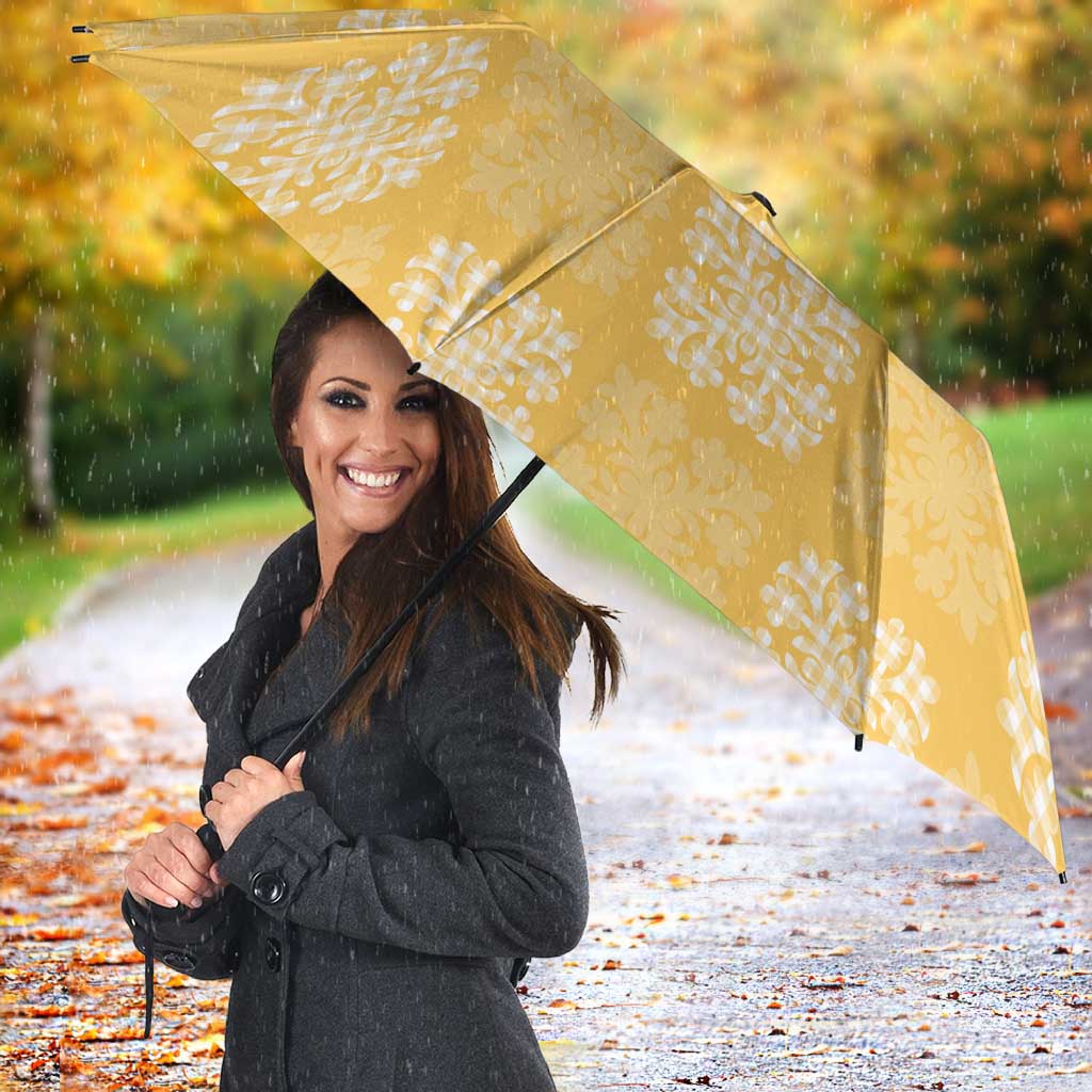 Yellow Palaka Quilt Hawaii Umbrella Traditional Hawaii-plaid Pattern - Polynesian Pride