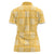Yellow Palaka Quilt Hawaii Women Polo Shirt Traditional Hawaii-plaid Pattern - Polynesian Pride