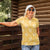 Yellow Palaka Quilt Hawaii Women Polo Shirt Traditional Hawaii-plaid Pattern - Polynesian Pride