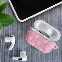 Pink Palaka Quilt Hawaii AirPods Case Traditional Hawaii-plaid Pattern - Polynesian Pride
