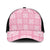 Pink Palaka Quilt Hawaii Baseball Net Cap Traditional Hawaii-plaid Pattern - Polynesian Pride