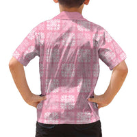 Pink Palaka Quilt Hawaii Family Matching Puletasi and Hawaiian Shirt Traditional Hawaii-plaid Pattern LT14 - Polynesian Pride