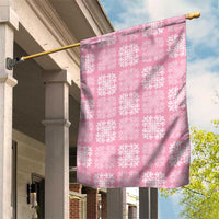 Pink Palaka Quilt Hawaii Garden Flag Traditional Hawaii-plaid Pattern LT14 House Flag Pink - Polynesian Pride