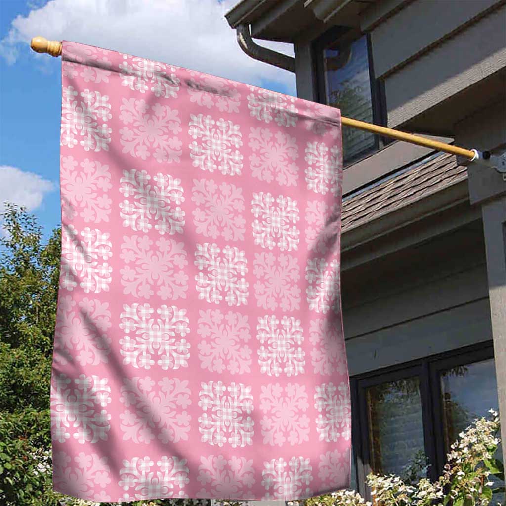 Pink Palaka Quilt Hawaii Garden Flag Traditional Hawaii-plaid Pattern LT14 - Polynesian Pride