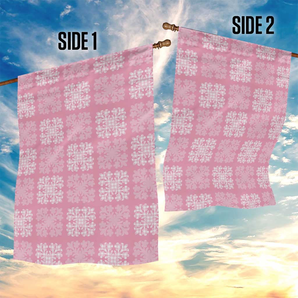 Pink Palaka Quilt Hawaii Garden Flag Traditional Hawaii-plaid Pattern LT14 - Polynesian Pride