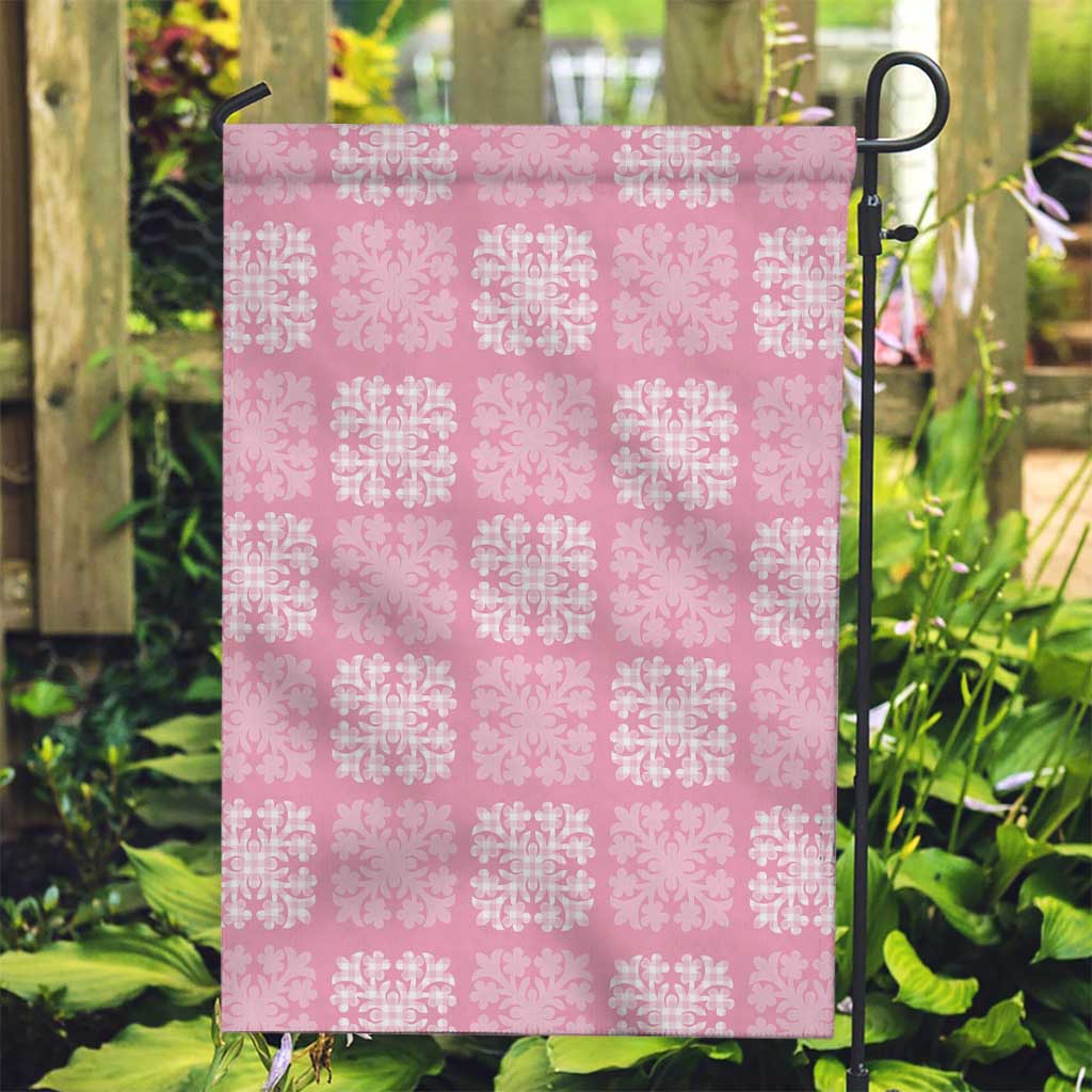 Pink Palaka Quilt Hawaii Garden Flag Traditional Hawaii-plaid Pattern LT14 Garden Flag Pink - Polynesian Pride