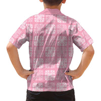 Pink Palaka Quilt Hawaii Kid Hawaiian Shirt Traditional Hawaii-plaid Pattern - Polynesian Pride