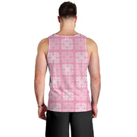 Pink Palaka Quilt Hawaii Men Tank Top Traditional Hawaii-plaid Pattern LT14 - Polynesian Pride