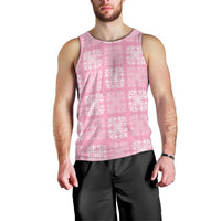 Pink Palaka Quilt Hawaii Men Tank Top Traditional Hawaii-plaid Pattern LT14 - Polynesian Pride
