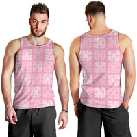 Pink Palaka Quilt Hawaii Men Tank Top Traditional Hawaii-plaid Pattern LT14 - Polynesian Pride