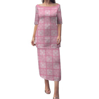 Pink Palaka Quilt Hawaii Puletasi Traditional Hawaii-plaid Pattern - Polynesian Pride