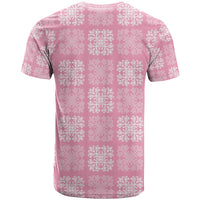 Pink Palaka Quilt Hawaii T Shirt Traditional Hawaii-plaid Pattern LT14 - Polynesian Pride