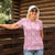 Pink Palaka Quilt Hawaii Women Polo Shirt Traditional Hawaii-plaid Pattern - Polynesian Pride
