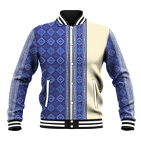 Mabuhay Philippines Festival Baseball Jacket Yakan Modern Filipiniana Inspired LT14 Unisex Blue - Polynesian Pride