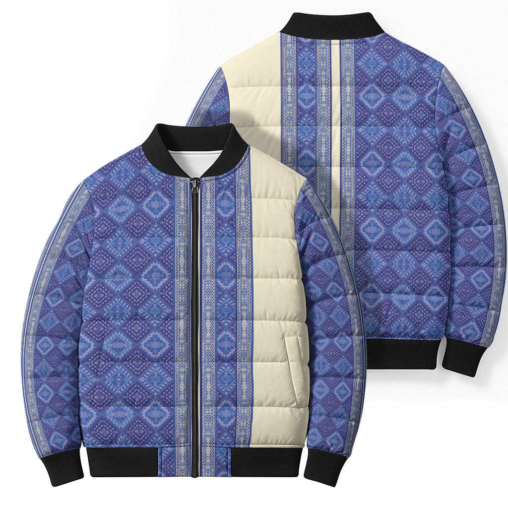 Mabuhay Philippines Festival Bomber Puffer Jacket Yakan Modern Filipiniana Inspired LT14 - Polynesian Pride