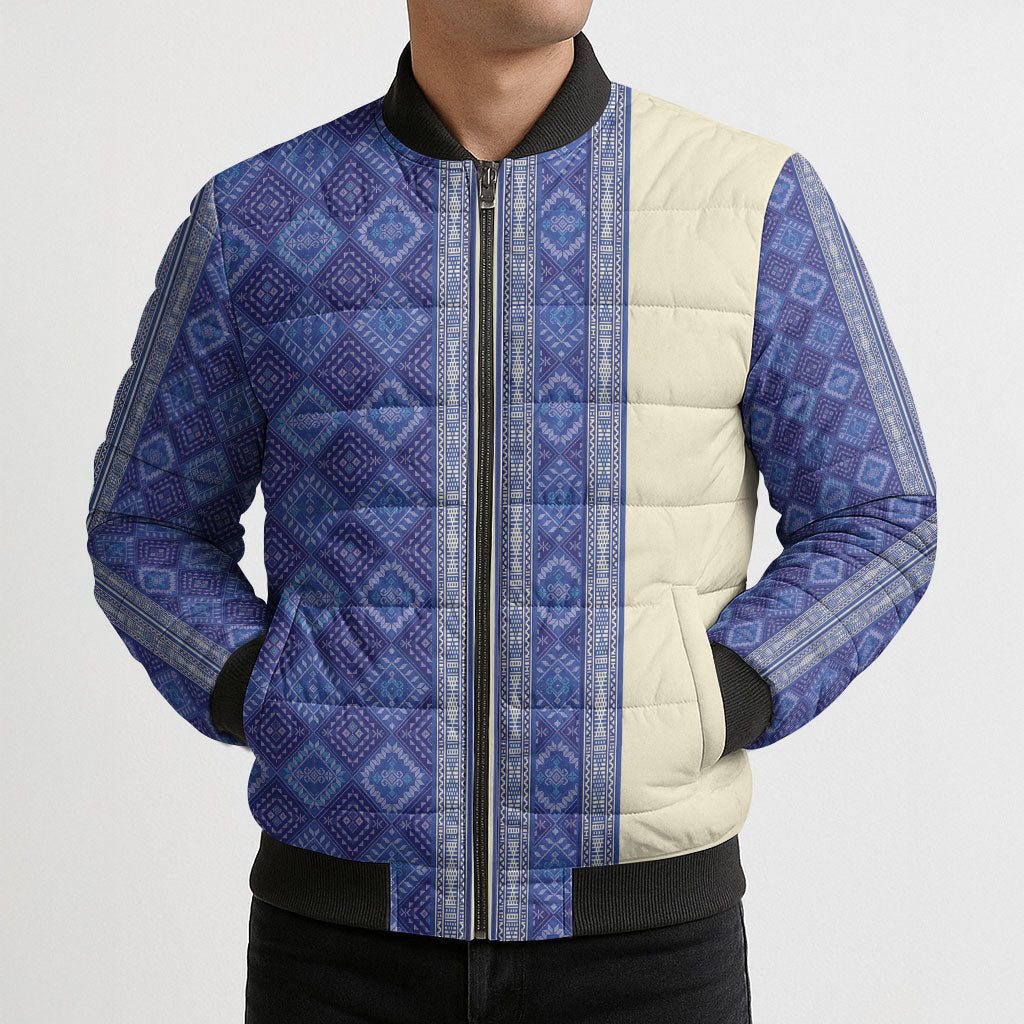 Mabuhay Philippines Festival Bomber Puffer Jacket Yakan Modern Filipiniana Inspired LT14 - Polynesian Pride