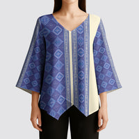 Mabuhay Philippines Festival Kimono Sleeve Blouse Yakan Modern Filipiniana Inspired LT14 - Polynesian Pride
