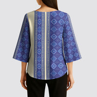 Mabuhay Philippines Festival Kimono Sleeve Blouse Yakan Modern Filipiniana Inspired LT14 - Polynesian Pride