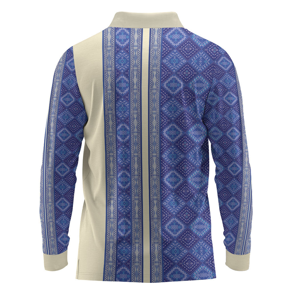 Mabuhay Philippines Festival Long Sleeve Polo Shirt Yakan Modern Filipiniana Inspired LT14 - Polynesian Pride