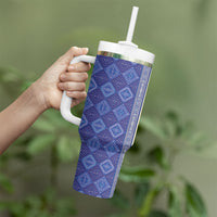 Mabuhay Philippines Festival Tumbler With Handle Yakan Modern Filipiniana Inspired LT14 - Polynesian Pride