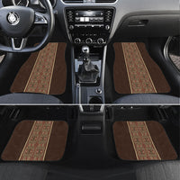 Mabuhay Philippines Festival Car Mats Tnalak Modern Filipiniana Inspired LT14 Set 4pcs Brown - Polynesian Pride