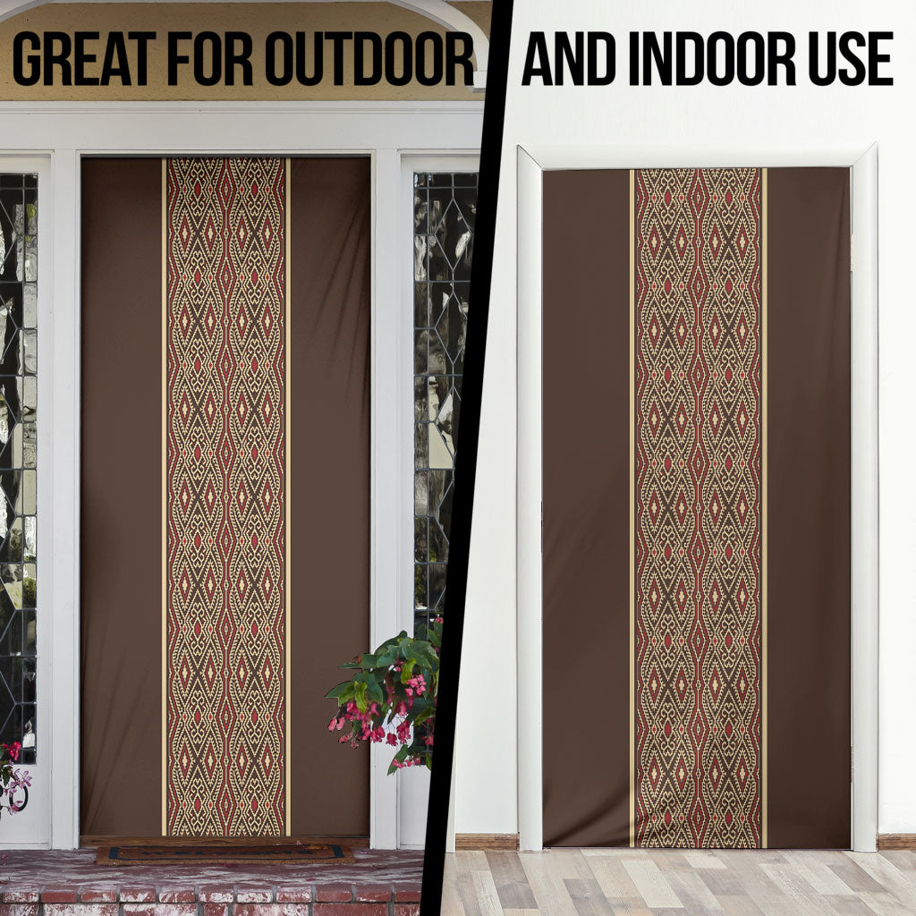 Mabuhay Philippines Festival Door Cover Tnalak Modern Filipiniana Inspired LT14 - Polynesian Pride